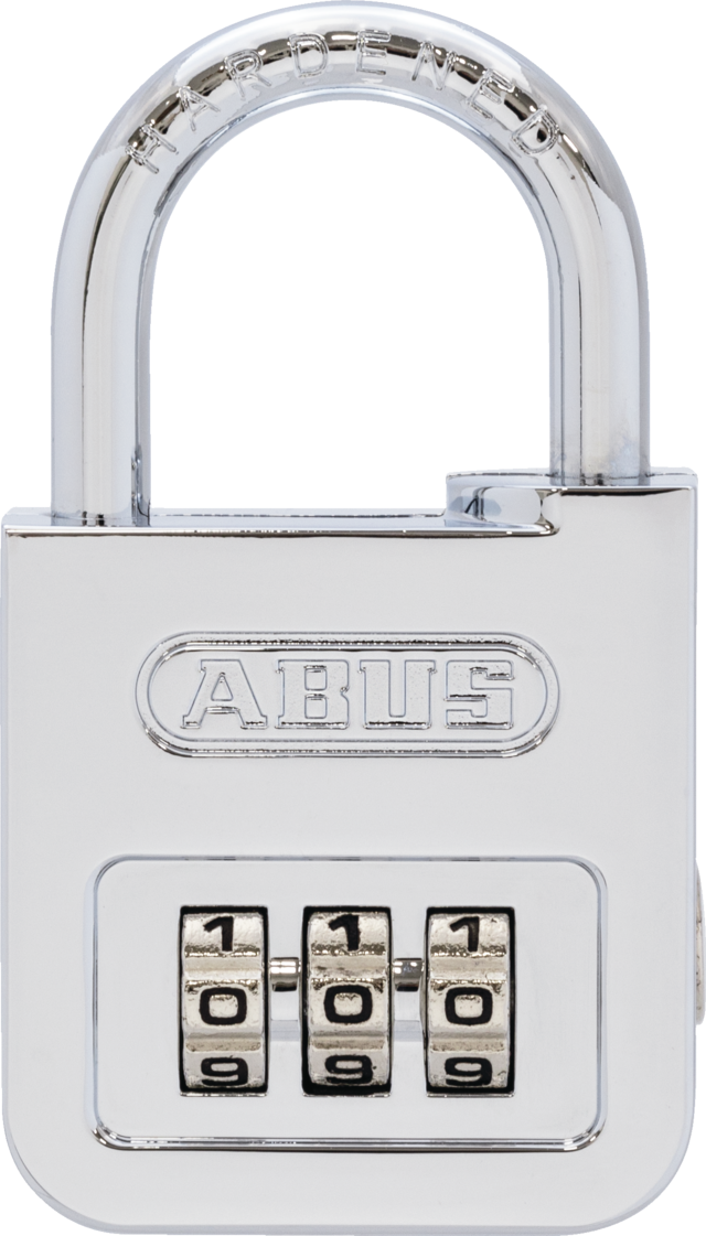 160 Series – Stylish High-Gloss Chrome Combination Padlock