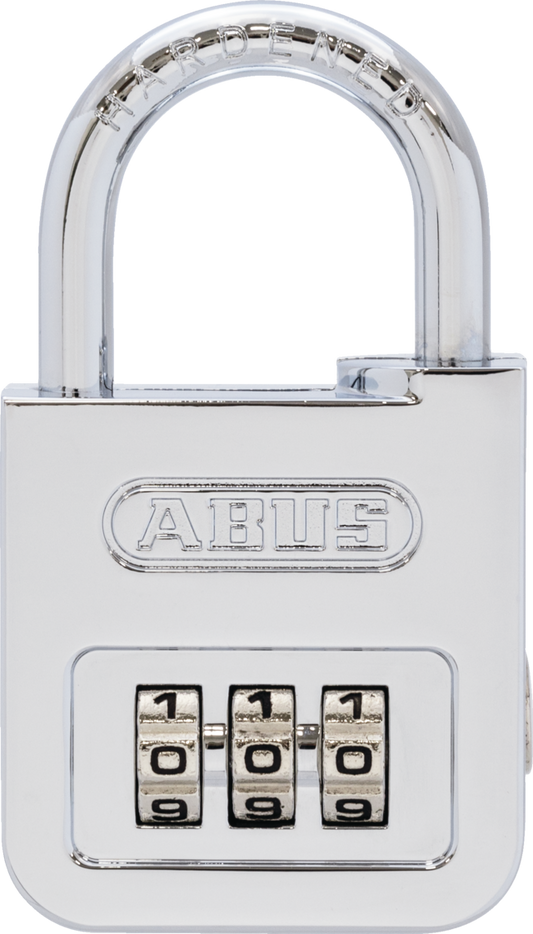 160 Series – Stylish High-Gloss Chrome Combination Padlock