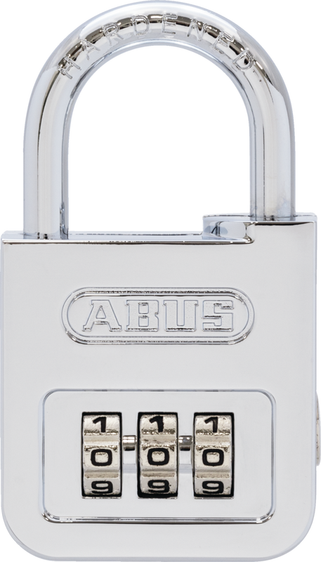 160 Series – Stylish High-Gloss Chrome Combination Padlock