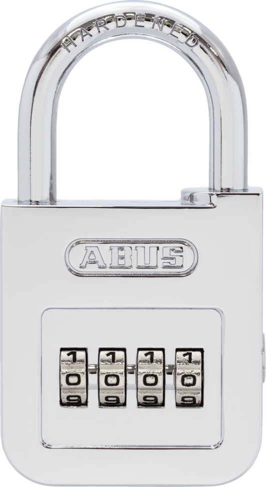 160 Series – Stylish High-Gloss Chrome Combination Padlock 160/50 - 4 Digit Code Love Handles uk