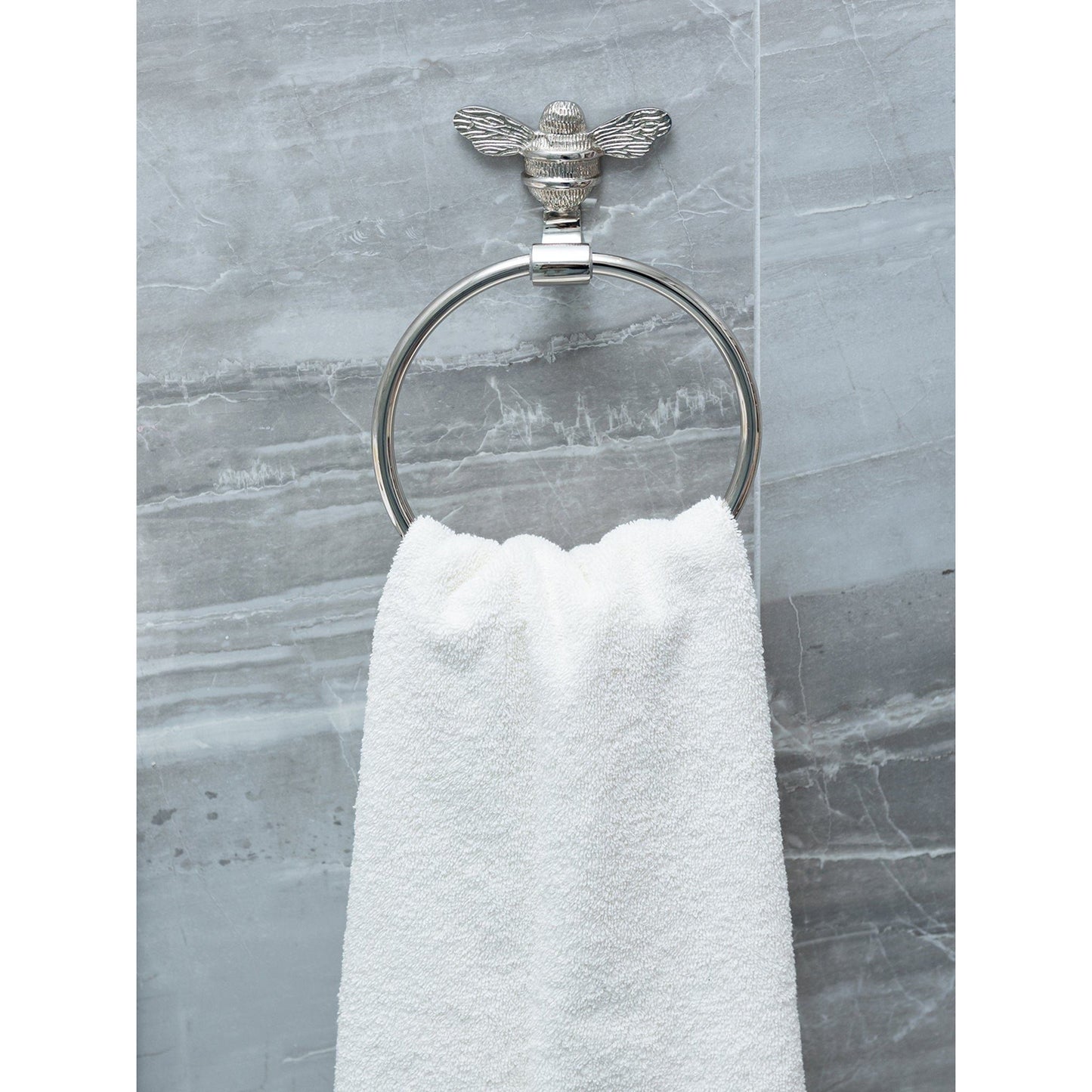Brass bee Towel Ring with Bee - Brass bee