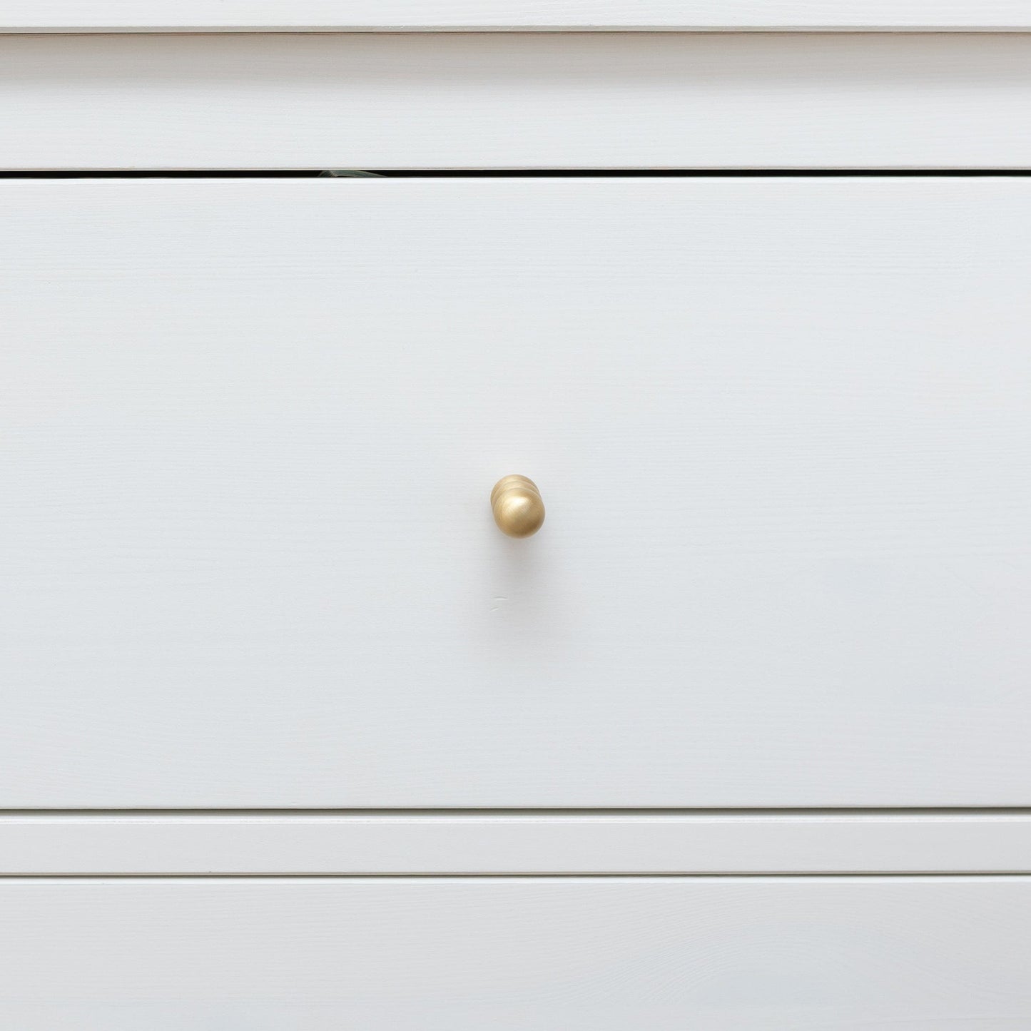 Solid Brass Cylindrical Drawer Knob - Satin Brass Finish
