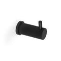 Alexander & Wilks Brunel Reeded Coat Hook in black, featuring a cylindrical design with a reeded texture and a protruding peg for hanging items.
