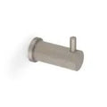 Alexander & Wilks Brunel Reeded Coat Hook in a brushed metal finish, featuring a cylindrical design with a reeded texture and a protruding peg for hanging.