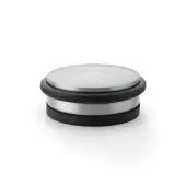 Freestanding Portable Door Stop Satin Chrome 110mm Diameter Love Handles uk