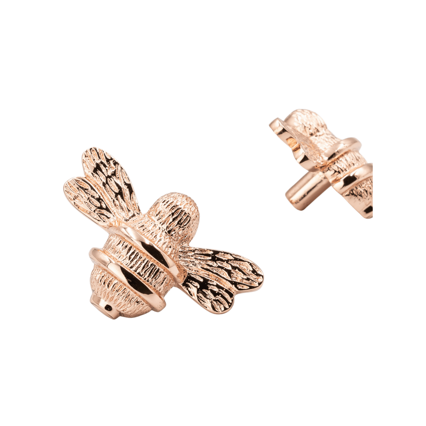 Brass Bee Drawer Cabinet Knob - Rose Gold Finish - Brass bee