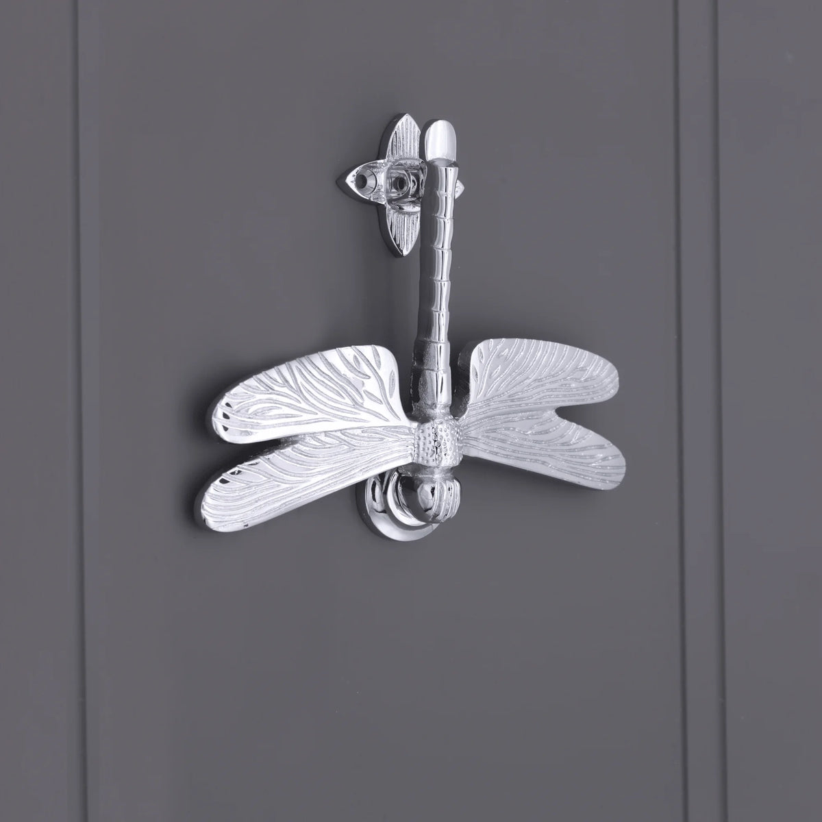 Dragonfly Door Knocker polished chrome