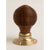 Beehive Door Knobs - Rosewood & Satin Brass (Pair)