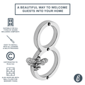 Brass bee Premium House Numbers with Bee in Nickel Finish 0-9 - Brass bee