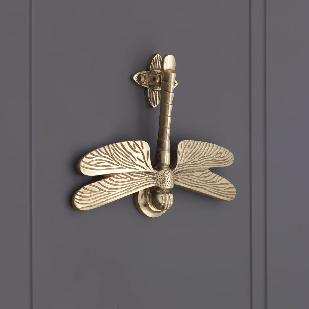 Dragonfly Door Knocker polished brass