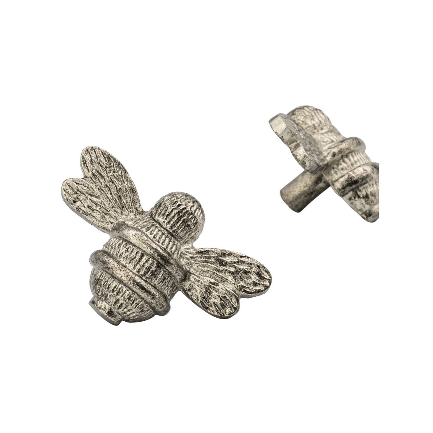 Brass Bee Drawer Cabinet Knob - Pewter Finish - Brass bee