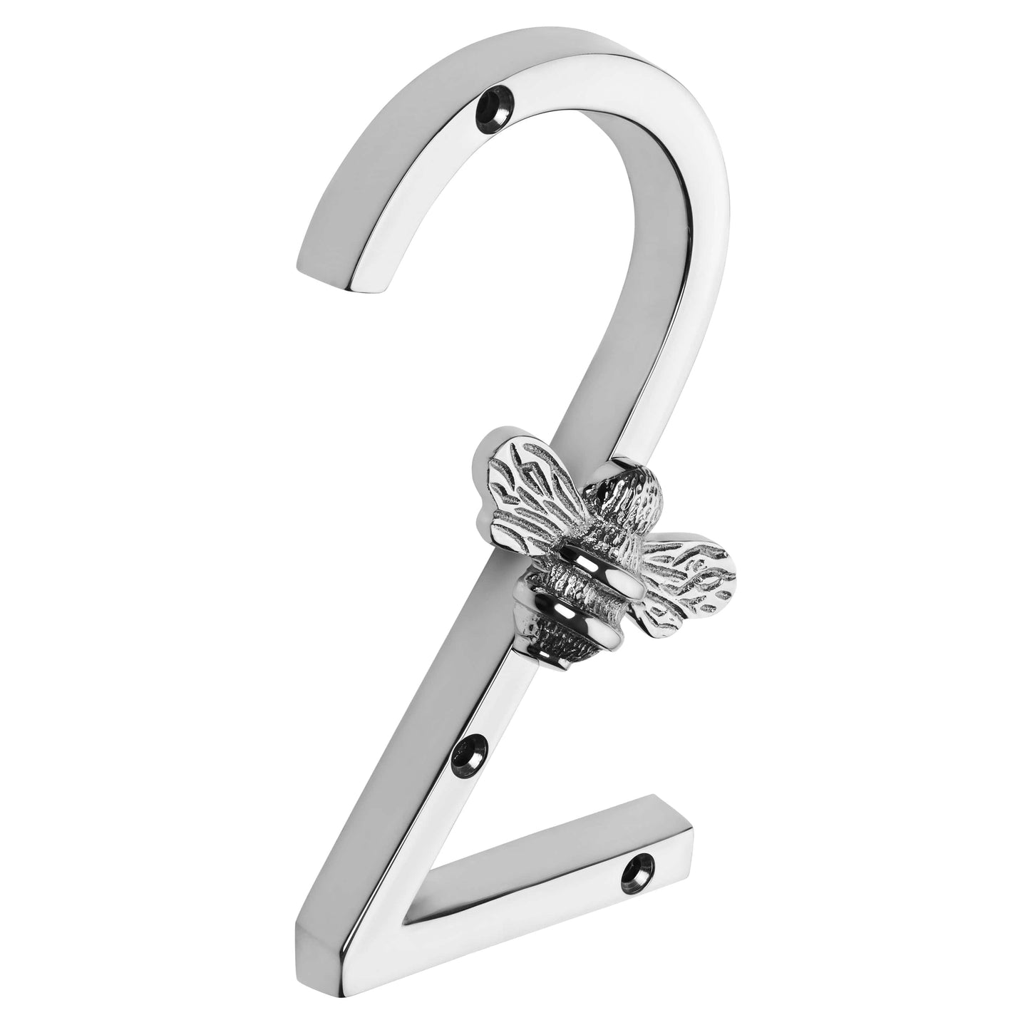 Brass bee unique Door Numbers with Bee in Nickel Finish 0-9 - Brass bee