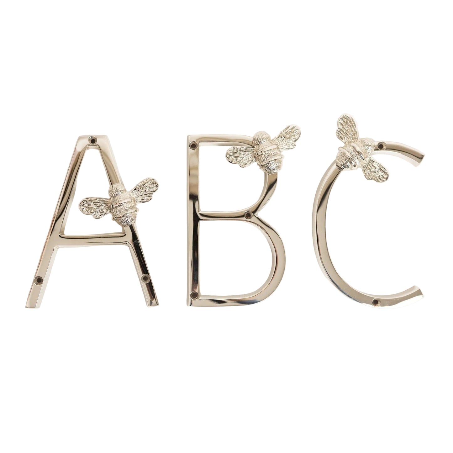 Brass bee Premium House Letters with Bee - 5 Inch - Brass bee