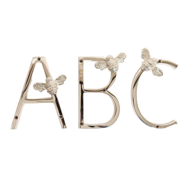 Brass bee Premium House Letters with Bee - 5 Inch - Brass bee