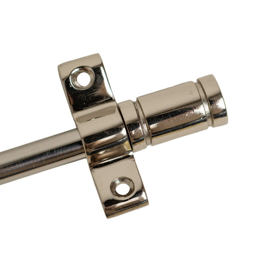 Nickel Stair Rods with Piston Finials - 900mm