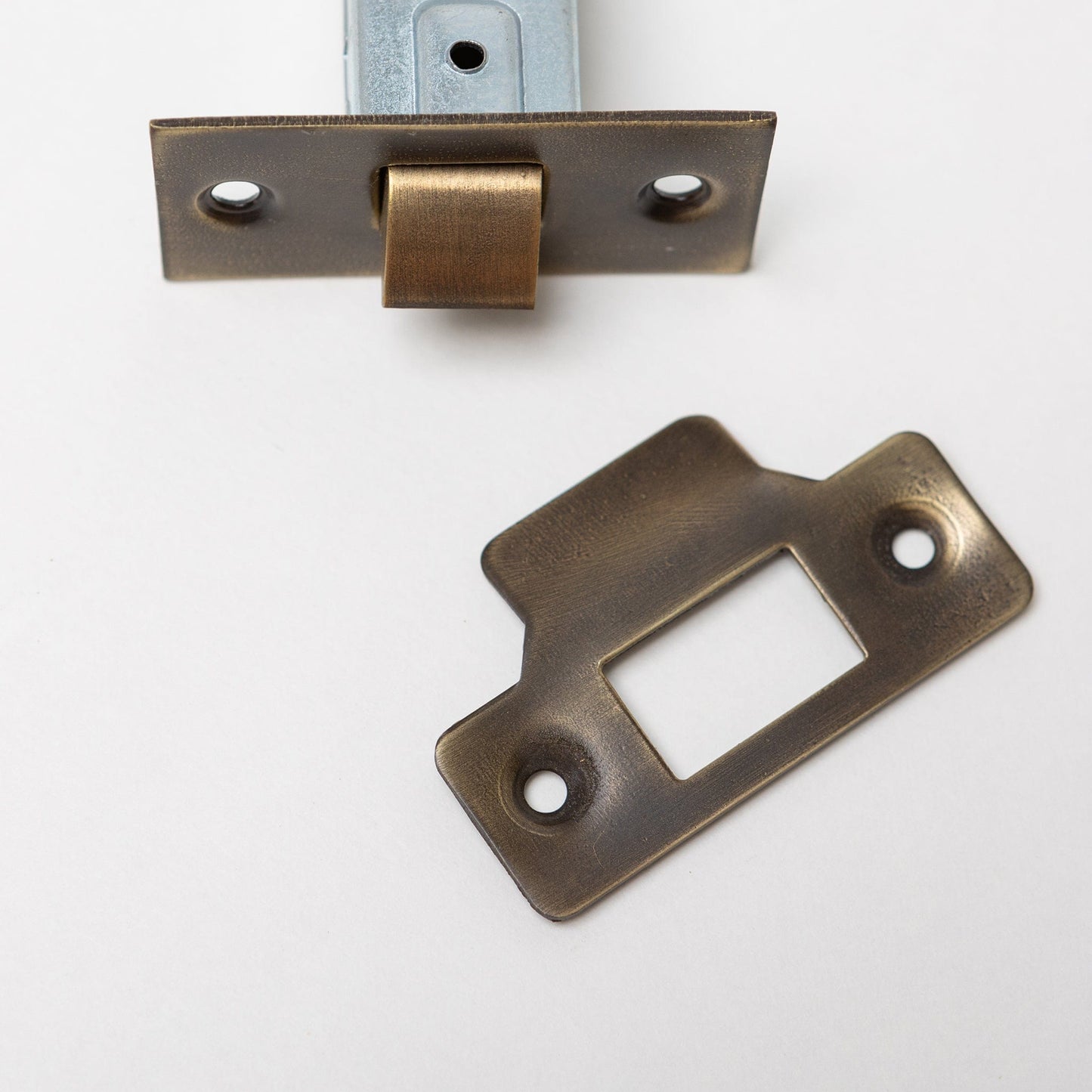 Plain Door Knobs - Ebonised & Antique Brass (Pair) | Thumbturns & Latches