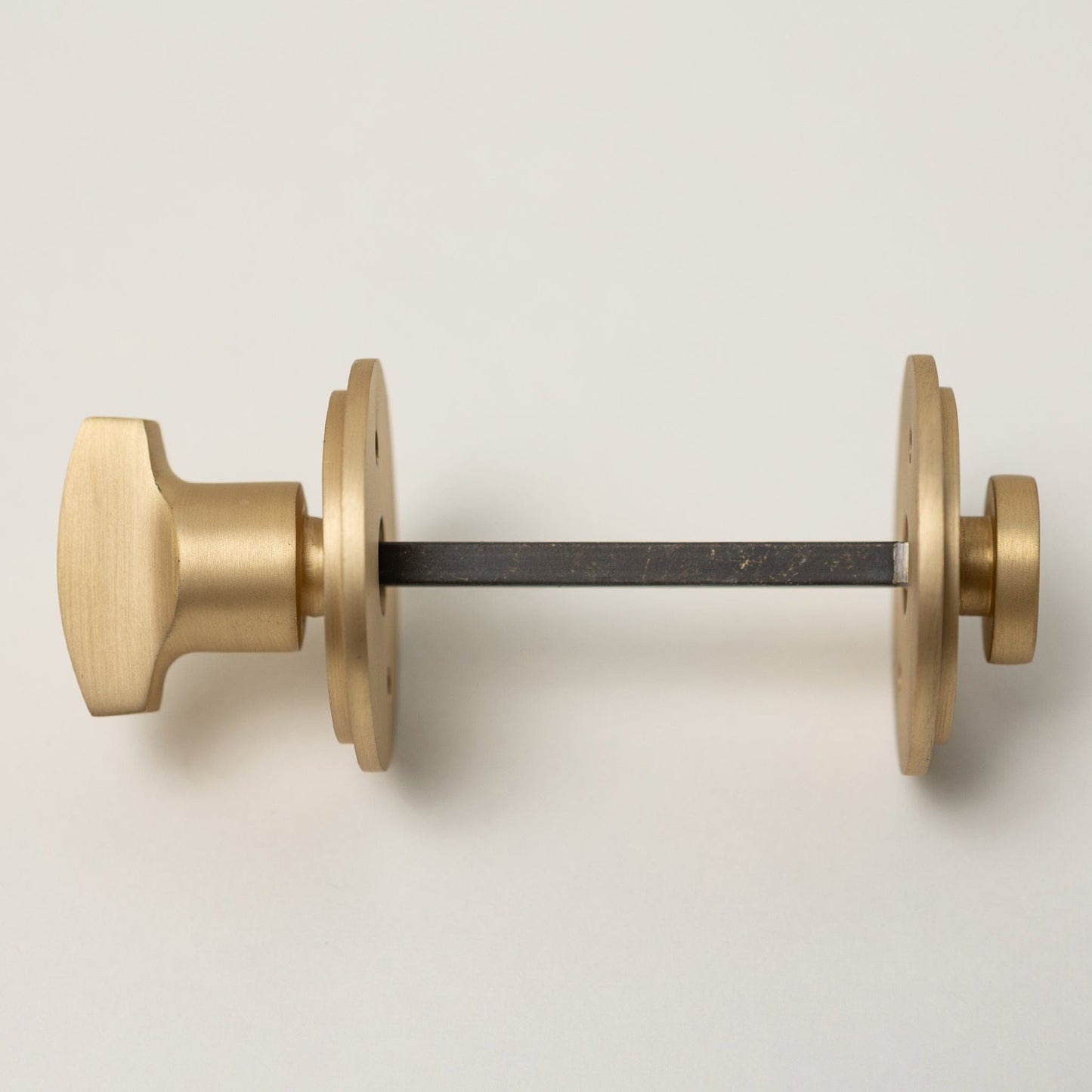 Solid Brass Door Knobs - Hammered Satin Brass (Pair) | Thumbturns & Latches