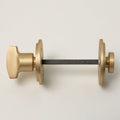 Solid Brass Door Knobs - Beehive Satin Brass (Pair) | Thumbturns & Latches