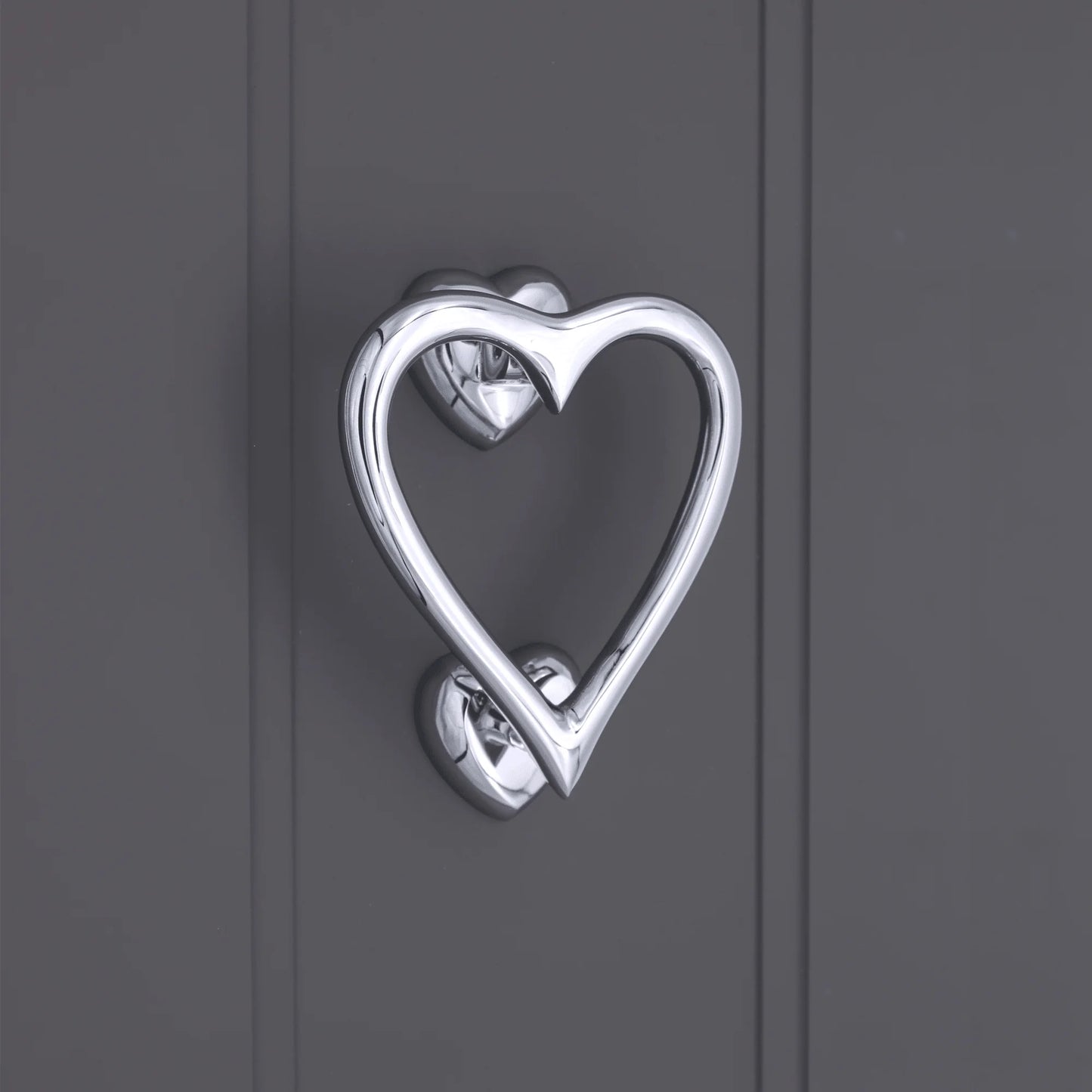 Heart Door Knocker polished chrome