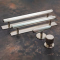 Brass Bee Knurled Cabinet-Handle Backplate — 160mm Polished Nickel (Spare/Accessory)