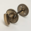 Solid Brass Door Knobs - Hammered Antique Brass (Pair) | Thumbturns & Latches