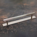 Brass Bee Knurled Cabinet-Handle Backplate — 160mm Polished Nickel (Spare/Accessory)