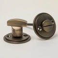 Solid Brass Door Knobs - Beehive Antique Brass (Pair) | Thumbturns & Latches