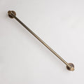 Antique Brass Hook Rail with 3 Brass Hooks - Solid Brass