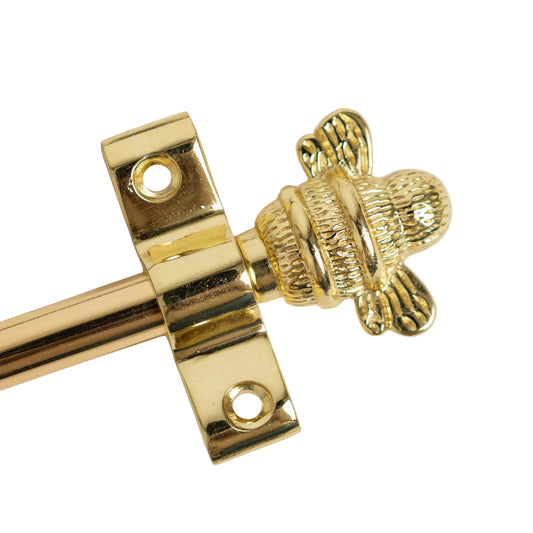 Polished Brass Finish Stair Rods with Brass Bee Finials - 725mm