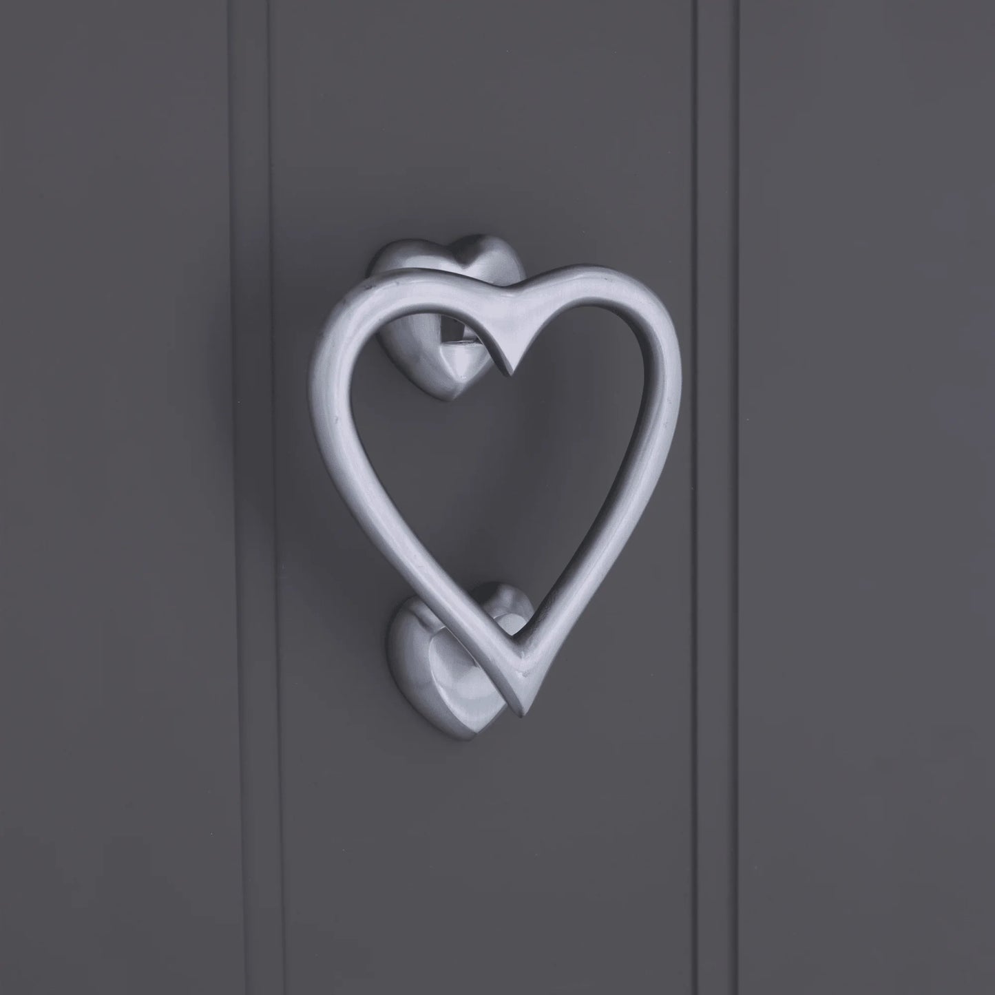 Heart Door Knocker satin chrome