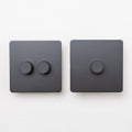 Matte Black Switches and Sockets - Straight Knurled Design