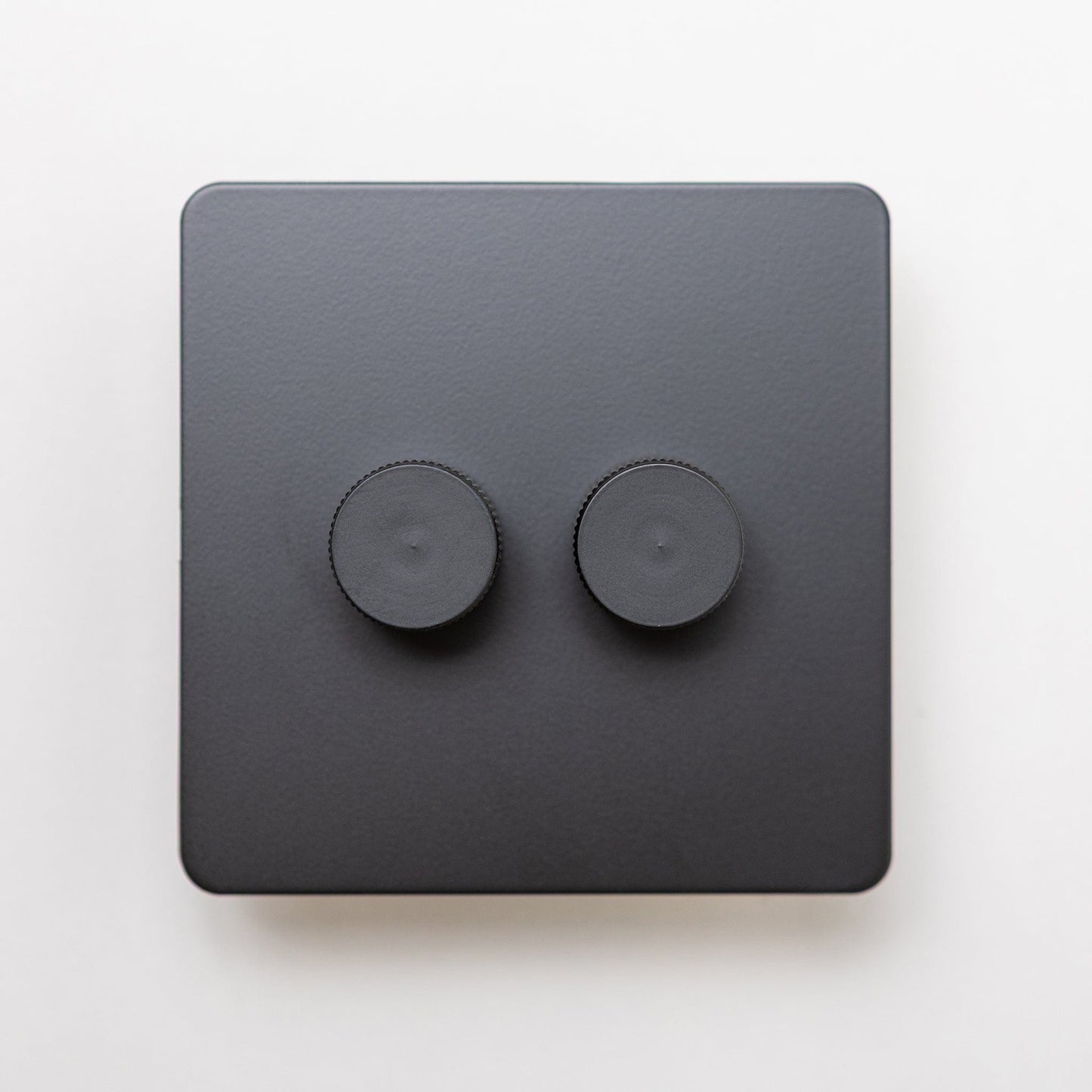 Matte Black Switches and Sockets - Straight Knurled Design