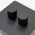 Matte Black Switches and Sockets - Straight Knurled Design