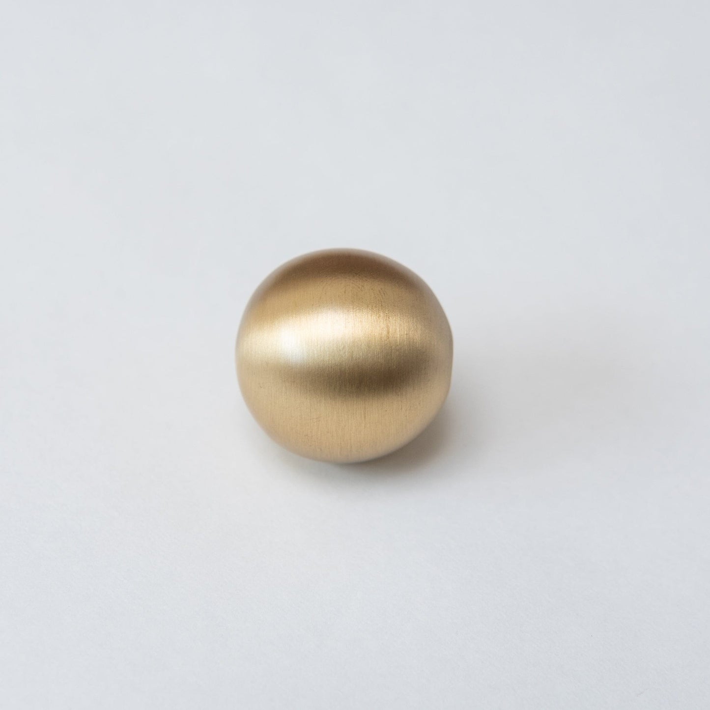Solid Brass Cylindrical Drawer Knob - Satin Brass Finish