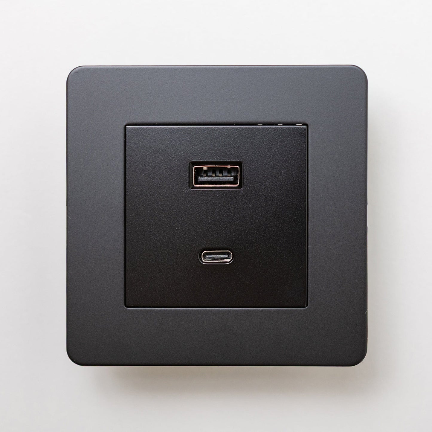 Matte Black Switches and Sockets - Straight Knurled Design