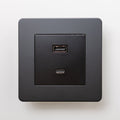 Matte Black Switches and Sockets - Straight Knurled Design
