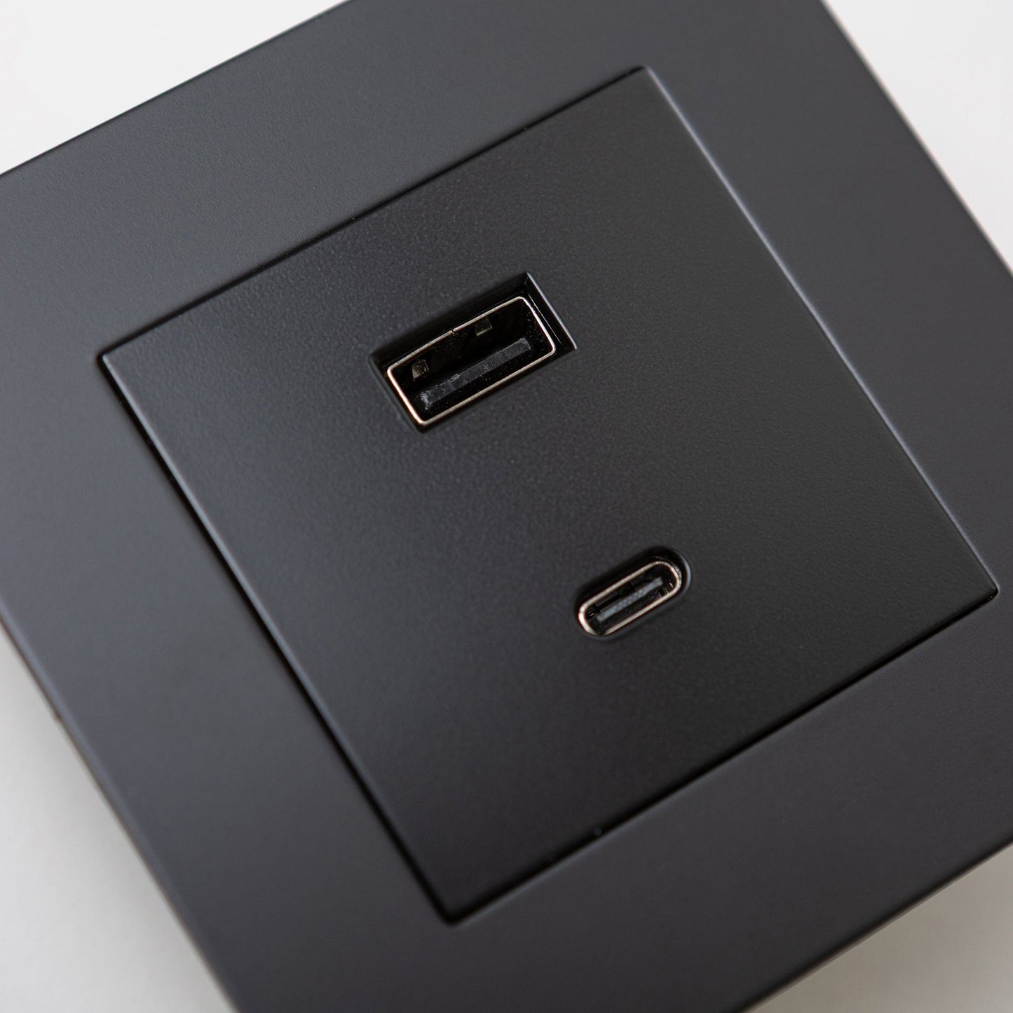 Matte Black Switches and Sockets - Straight Knurled Design