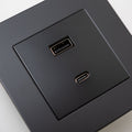 Matte Black Switches and Sockets - Straight Knurled Design