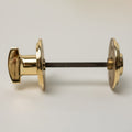 Beehive Door Knobs - Rosewood & Polished Brass (Pair) | Thumbturns & Latches