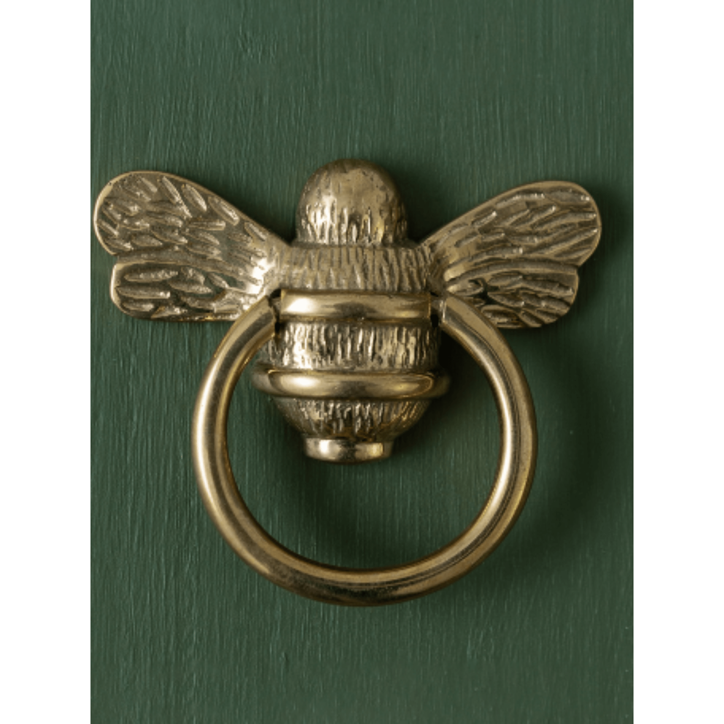 Brass Bee Ring Pull Cabinet Handle - Brass Finish - Brass bee