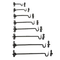 Black Cabin Hook and Eye Door Holder - 8 Sizes