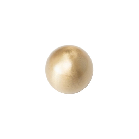 Solid Brass Cylindrical Drawer Knob - Satin Brass Finish