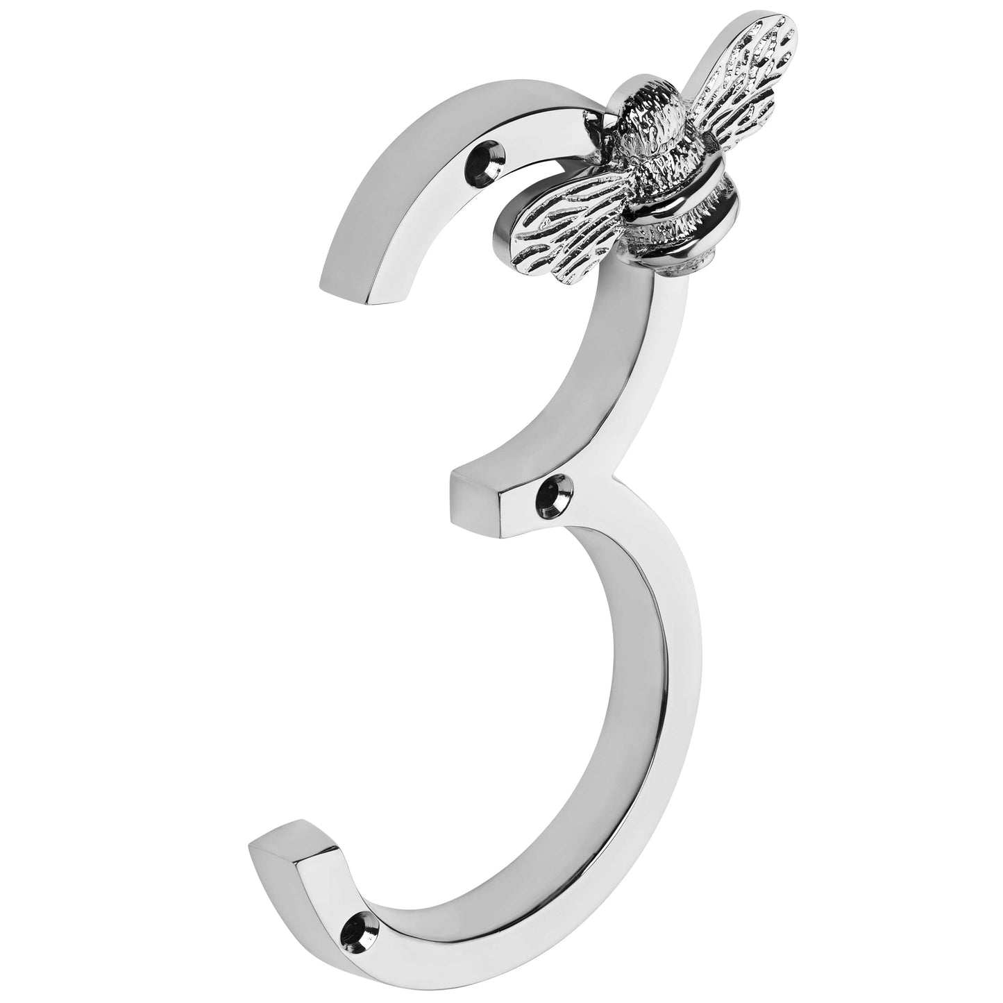 Brass bee Premium House Numbers with Bee in Nickel Finish 0-9 - Brass bee