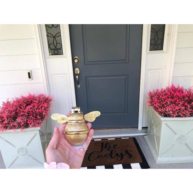 Bumble Bee Brass Door Knocker - Brass Finish - Brass bee