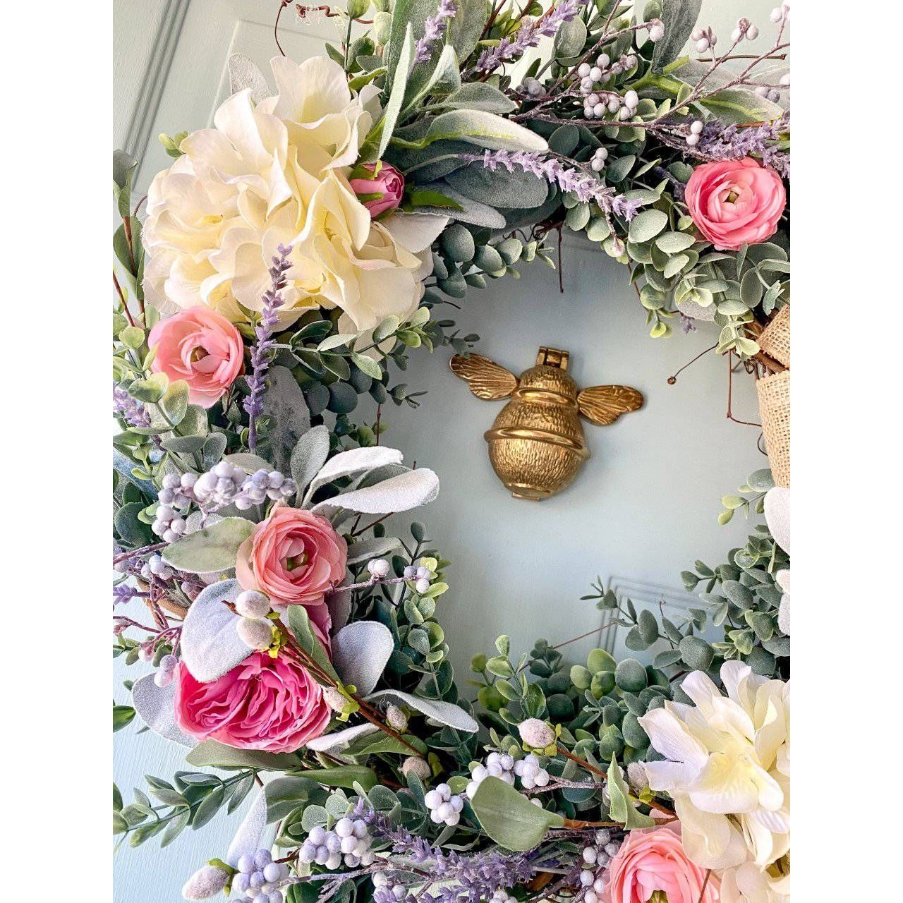 Bumble Bee Brass Door Knocker - Brass Finish - Brass bee