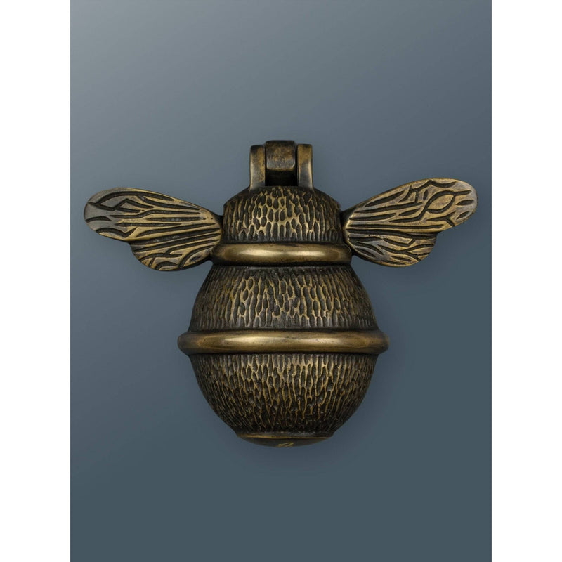 Brass Bumble Bee Door Knocker - Heritage Finish - Brass bee