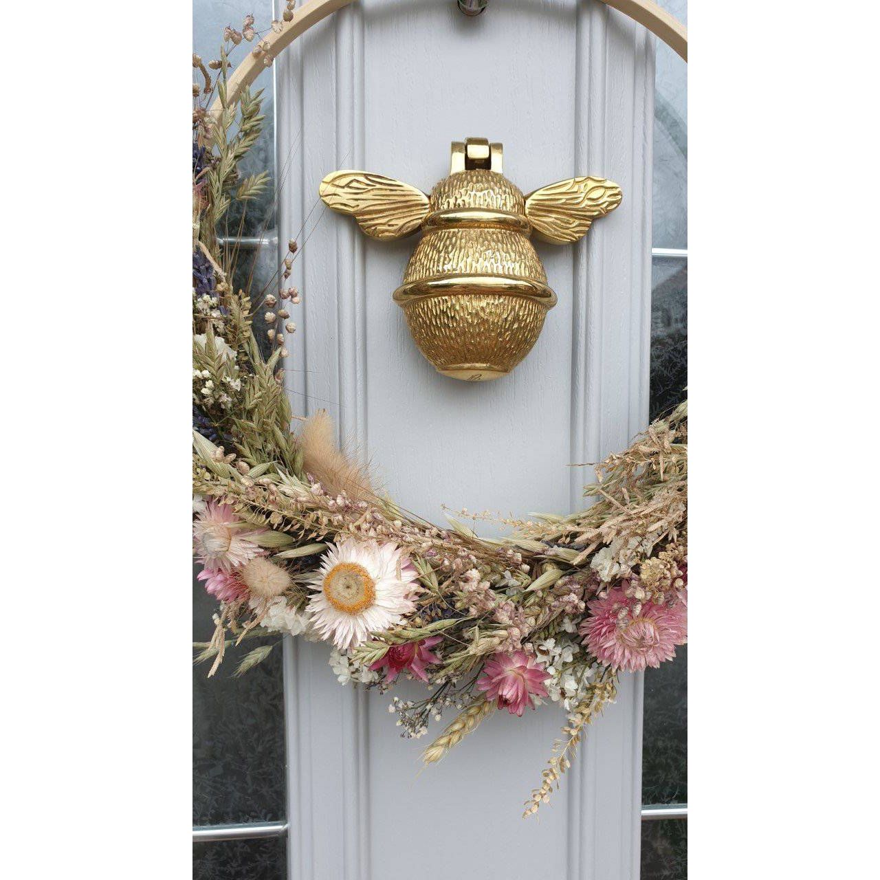 Bumble Bee Brass Door Knocker - Brass Finish - Brass bee
