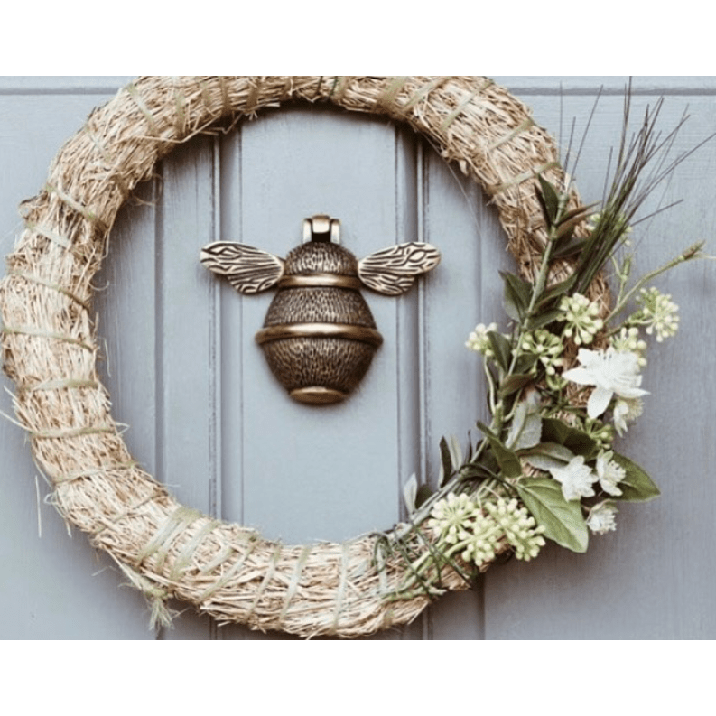 Brass Bumble Bee Door Knocker - Heritage Finish - Brass bee