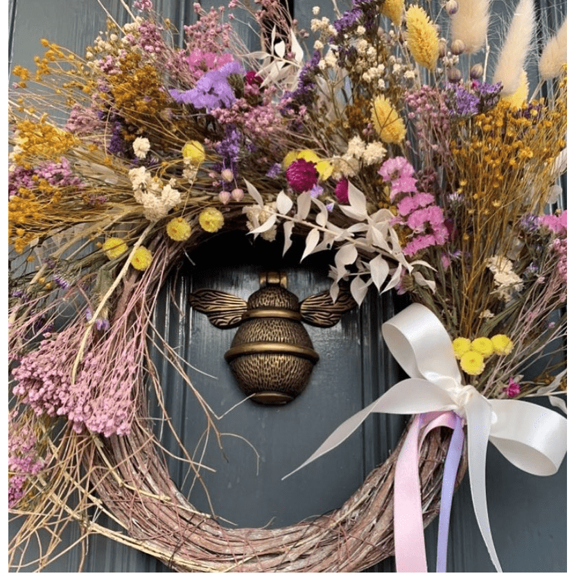 Brass Bumble Bee Door Knocker - Heritage Finish - Brass bee