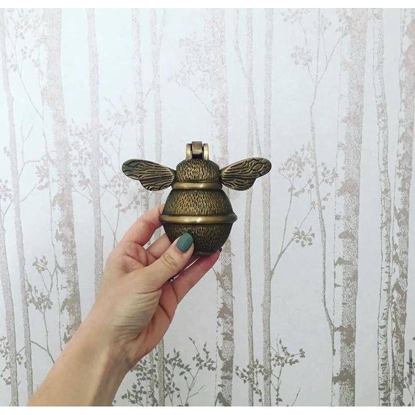 Brass Bumble Bee Door Knocker - Heritage Finish - Brass bee